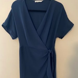 LUSH Navy Wrap Dress